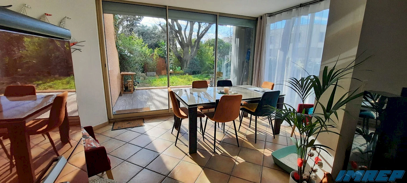 1068-13009 CABOT   4 PIECES EN REZ DE JARDIN  T.B.ETAT  PARK PRIVE